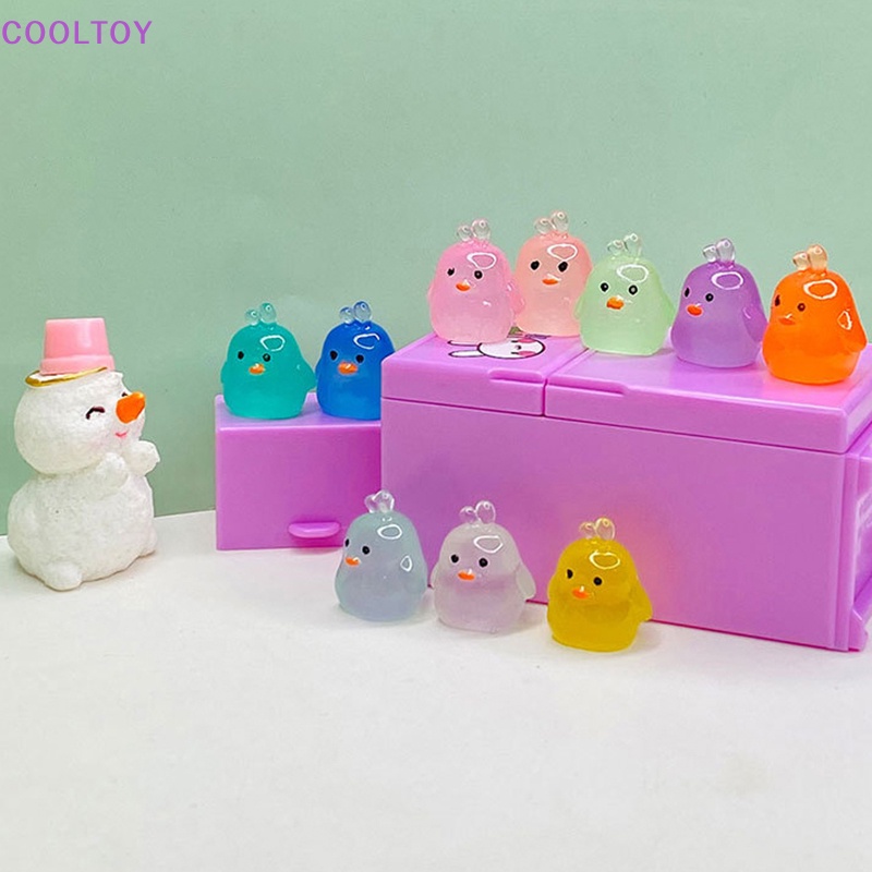 Bộ 5 Tượng Vịt Con Phát Quang Dùng Trang Trí Vườn