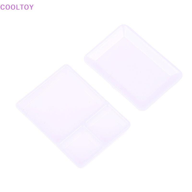 Cooltoy Set 12 Khay Đựng Thức Ăn Mini Màu Trắng Trang Trí Nhà Búp Bê