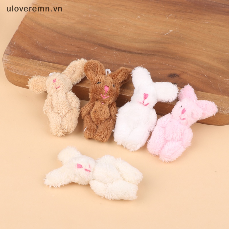 Búp Bê Nhồi Bông Hình Thỏ Dễ Thương 5.5CM Trang Trí Ba Lô / Móc Khóa