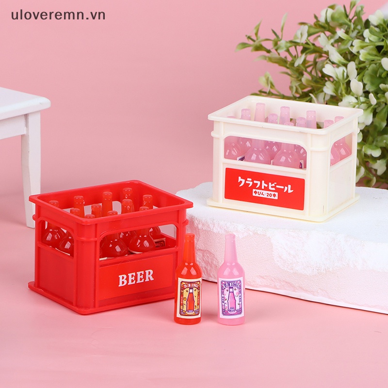 1 Bộ Giỏ Đựng Nước Uống Mini Trang Trí Nhà Búp Bê