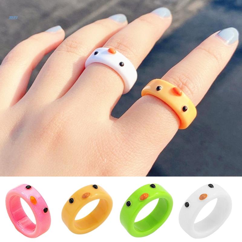 Nhẫn Hình Động Vật Nhiều Màu Dễ Thương Cho Nữ