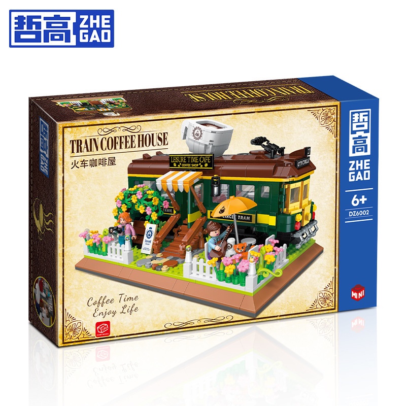 Set 1081 Mảnh Đồ Chơi Lắp Ráp Mô Hình Quán Cà Phê Bằng Da