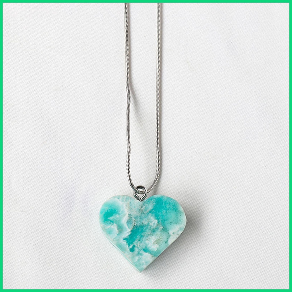 Dây Chuyền Mặt Đá Hematite Hình Trái Tim Thời Trang Cho Nữ