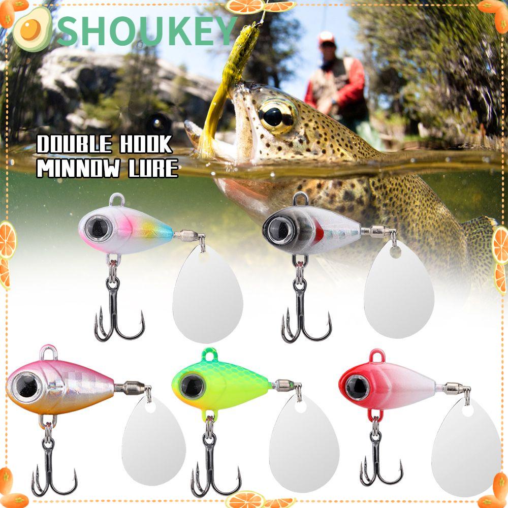 Shoukey Mồi Câu Cá Xoay Bằng Kim Loại Lấp Lánh Có Móc