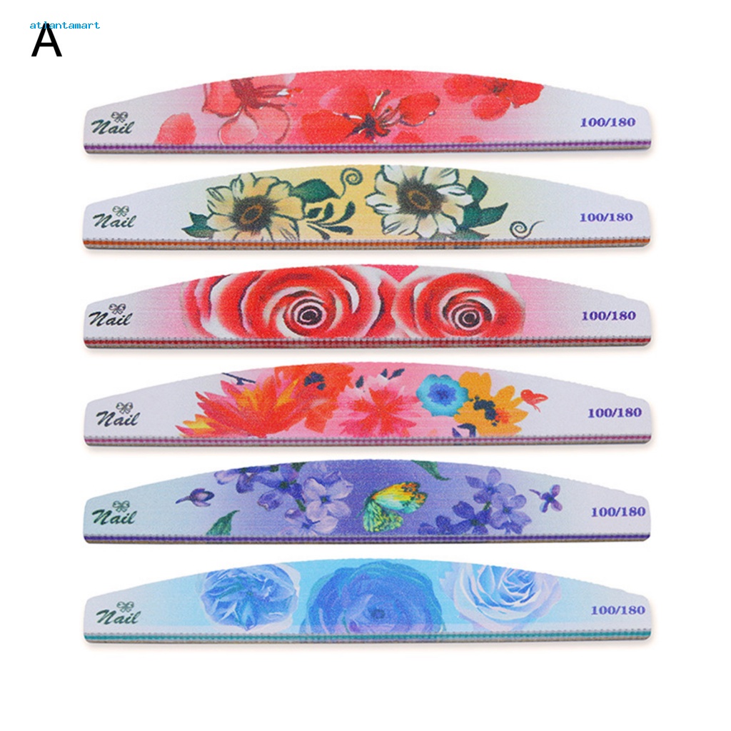 Túi Đựng Đồ Dùng Cao Cấp Tiện Dụng| Set 6 Dũa Móng Tay Hình Bán Nguyệt Nhiều Màu Chuyên Nghiệp Cho Nữ