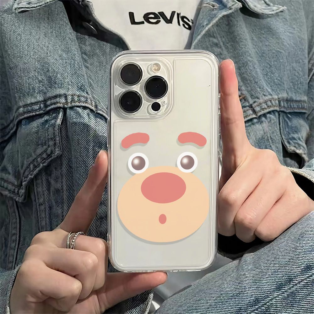 ✅Ốp Điện Thoại Dẻo Họa Tiết Chú Gấu Dễ Thương Chống Sốc Cho iPhone12 14proplus DH6N 786In13Max