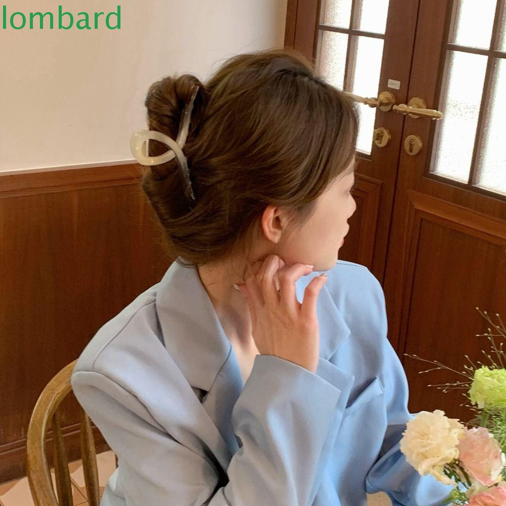 Kẹp Tóc Lớn Hình Học Màu Sắc Gradient Cho Nữ