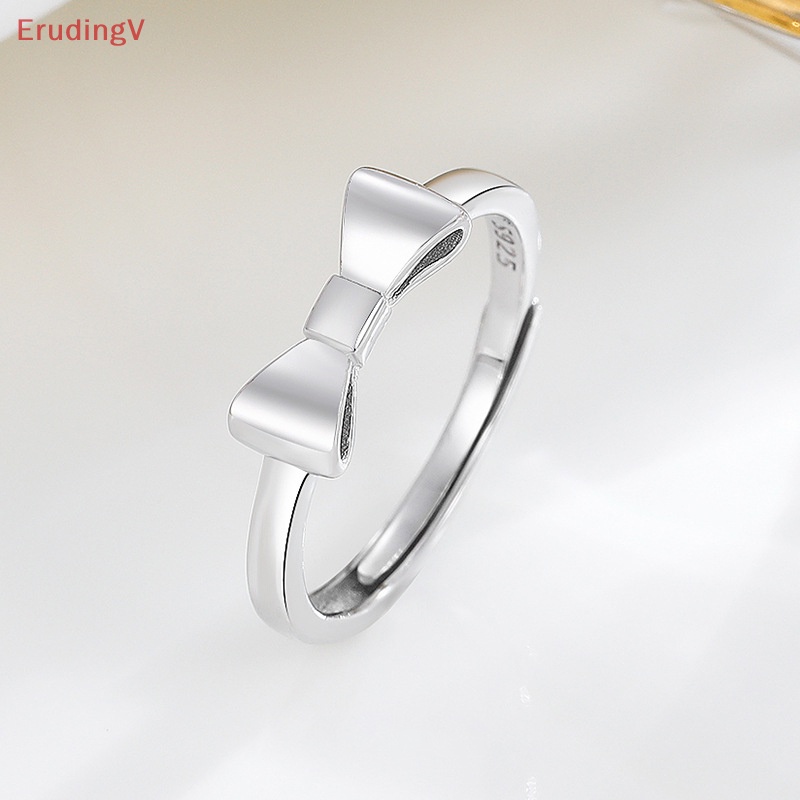 [ErudingV] Nhẫn Bạc Họa Tiết Nơ Đơn Giản Cá Tính Thời Trang Retro Cao Cấp Có Thể Điều Chỉnh Được Dành Cho Nữ [Mới]