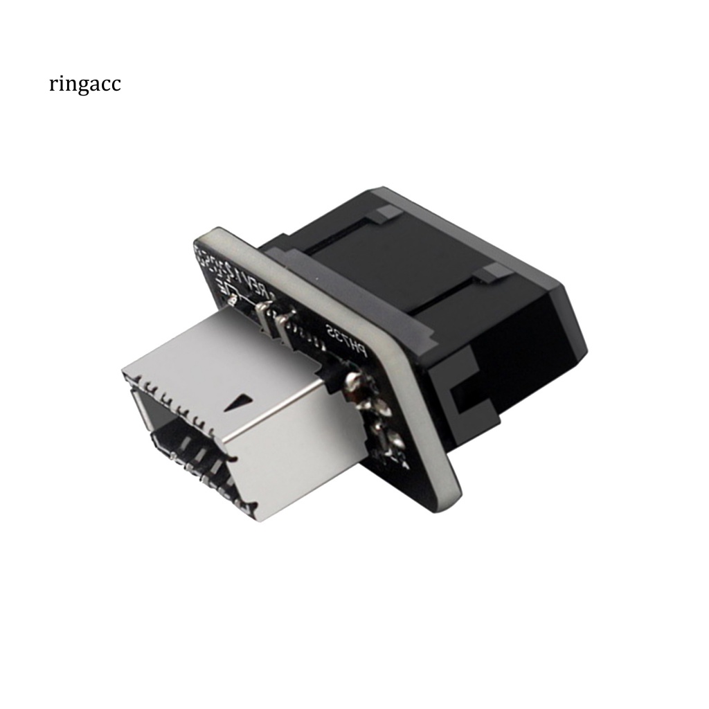 Đầu Chuyển Đổi USB 3.0 19P Sang Type-C 90 Độ Chống Nhiễu Cho Máy Tính Thẻ