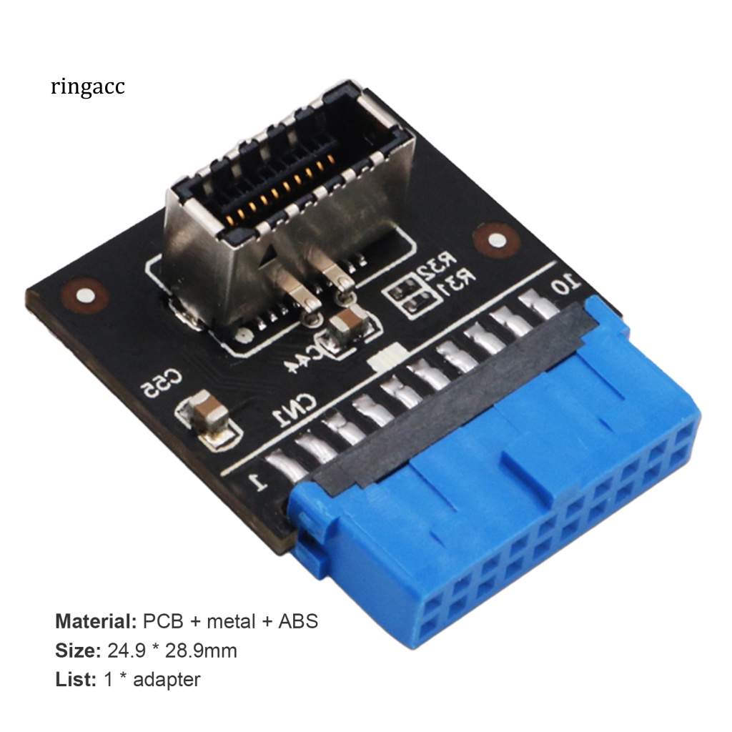 Thẻ Chuyển Đổi USB3.0 19Pin Sang Type-C 20Pin Chuyên Dụng Cho Bo Mạch Chủ Máy Tính