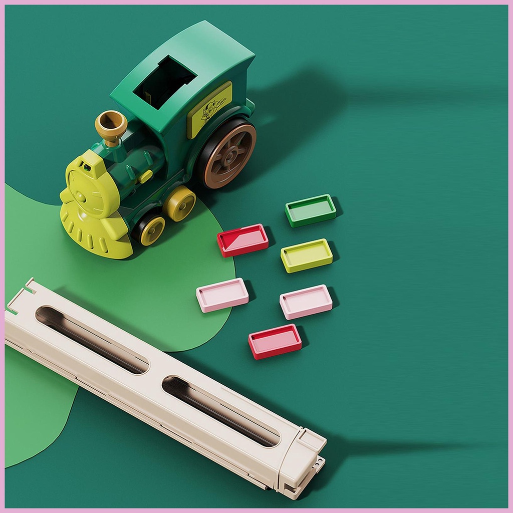 Bộ Đồ Chơi Xe Lửa Domino Điện Tử Tự Động Độc Đáo Thú Vị Cho Bé