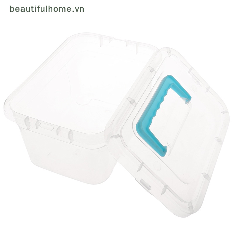 Hộp Nhựa Vuông Mini Trong Suốt Đựng Trang Sức Hạt Cườm