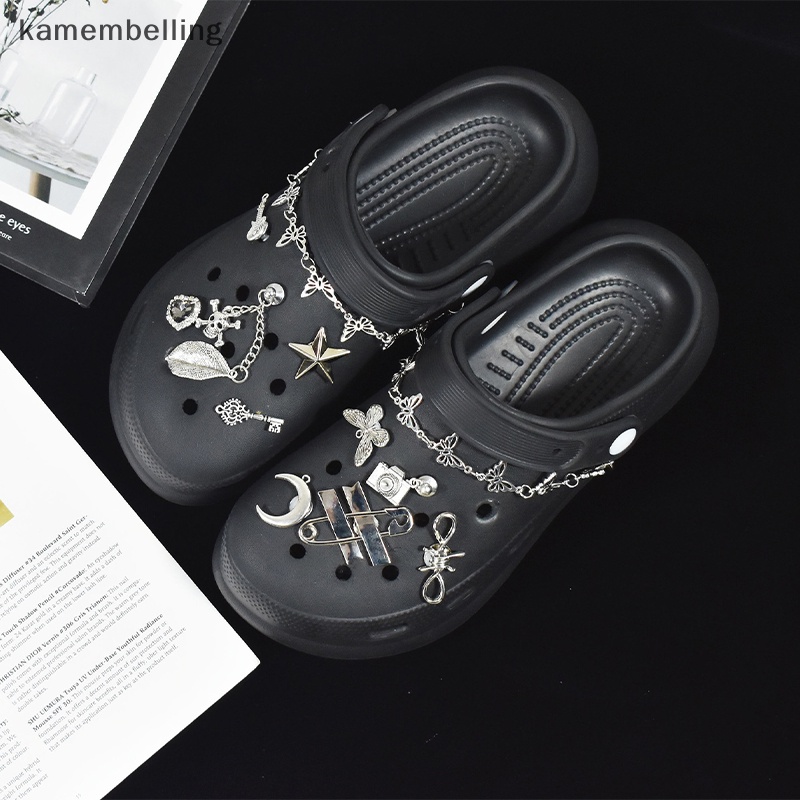 1 Set Phụ Kiện Trang Trí Giày Croc DIY Phong Cách Punk Cho Trẻ Em