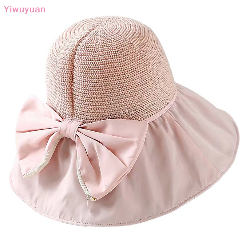 Mũ Vành Rộng Mềm Mại Chống Tia UV Màu Trơn Thời Trang Đi Biển Mùa Hè Mới