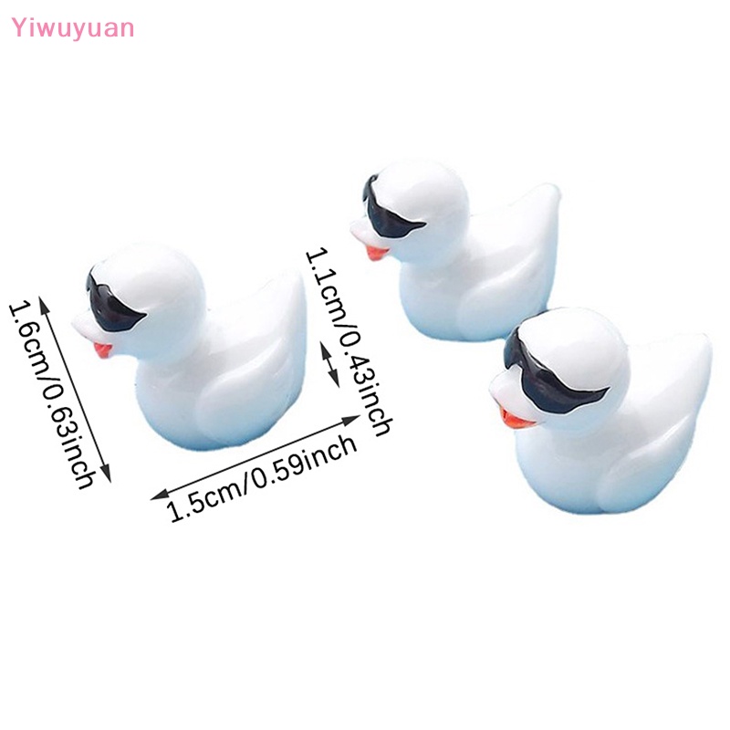 Bộ 5 Tượng Vịt Mini Bằng Nhựa Resin Trang Trí Hồ Cá / Tiểu Cảnh Mới