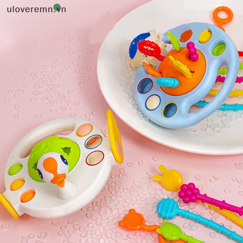 Uloveremn Đồ Chơi Dây Kéo Bằng Silicone Phát Triển Răng Cho Bé