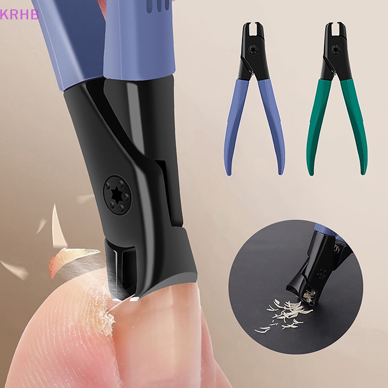 Krhb Kìm Cắt Móng Tay Miệng Rộng Bằng Thép Không Gỉ Chống Văng Bảo Vệ Chính Xác Mới