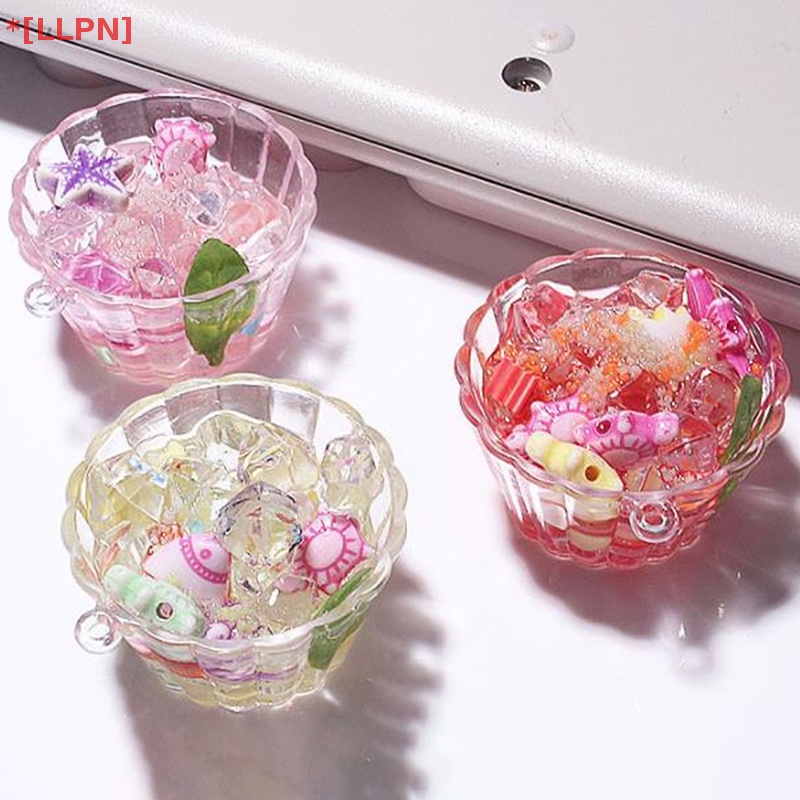 1 Móc Khóa Hình Cốc Trứng Mini Bằng Nhựa Phát Sáng Dễ Thương Trang Trí Sân Vườn