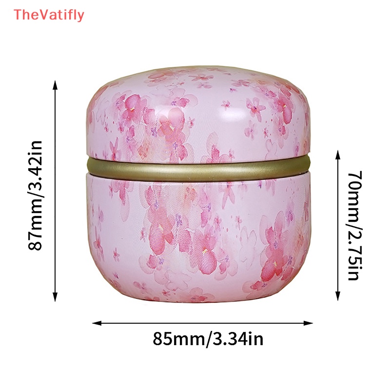 1 Hũ Thiếc Tròn Đựng Kẹo / Trà Có Nắp Đậy