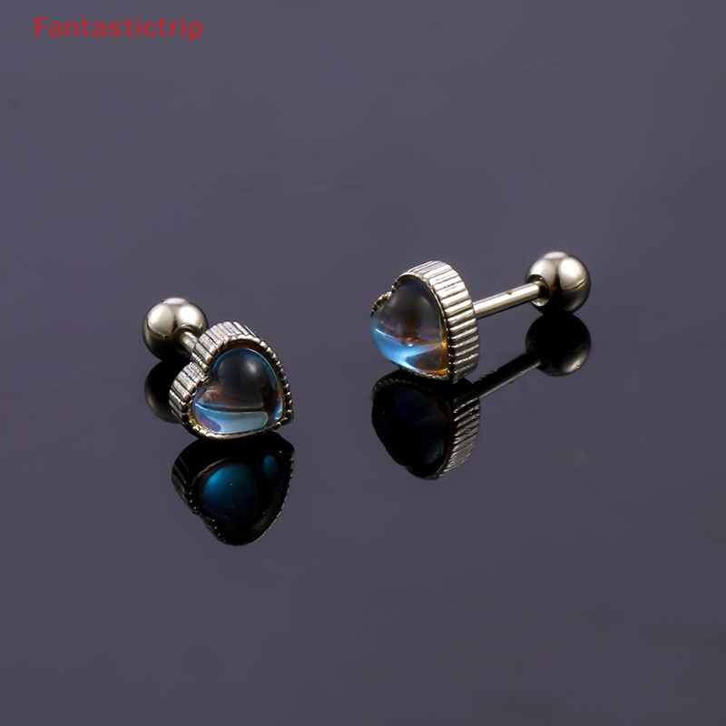 1 Đôi Khuyên Tai Hình Trái Tim Thời Trang Dành Cho Nữ