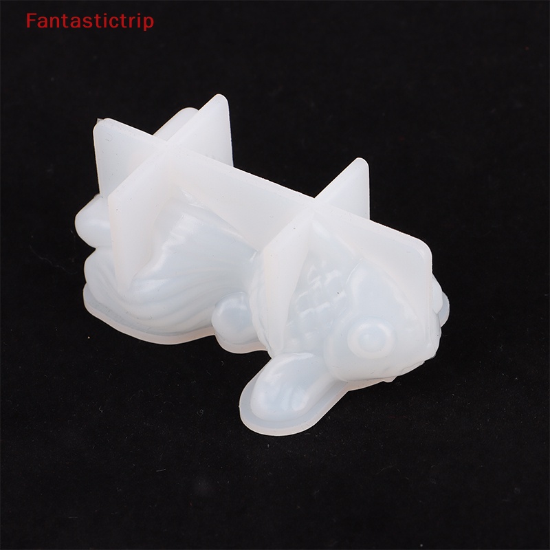 Set 2 Khuôn Silicon Làm Trang Sức Hình Cá Vàng 3D DIY Mới