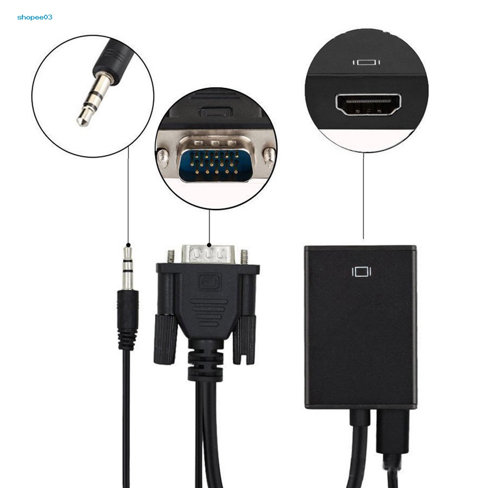 Cáp ChuyểN ĐổI VGA Sang HDMI 1080P Cho PC / Laptop / DVD
