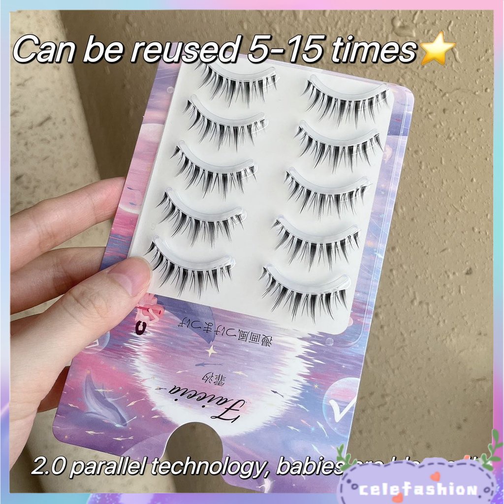 1 Cặp Lông Mi Giả 3D Mềm Trong Suốt Tự Nhiên Faiccia