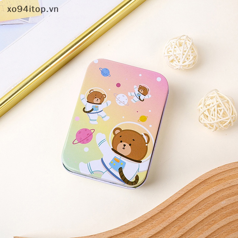 Hộp Thiếc Đựng Trang Sức / Kẹo / Thẻ Họa Tiết Hoạt Hình Dễ Thương