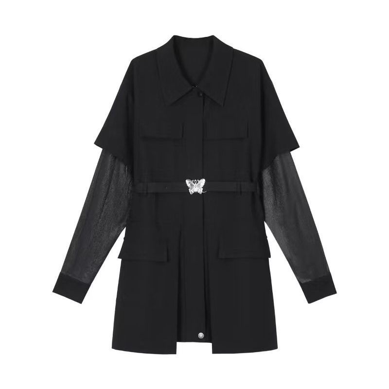 Matsumoto Funeral Váy Yếm Kèm Áo Khoác Váy Thiết Kế Nhỏ Nhắn Phong Cách Mới