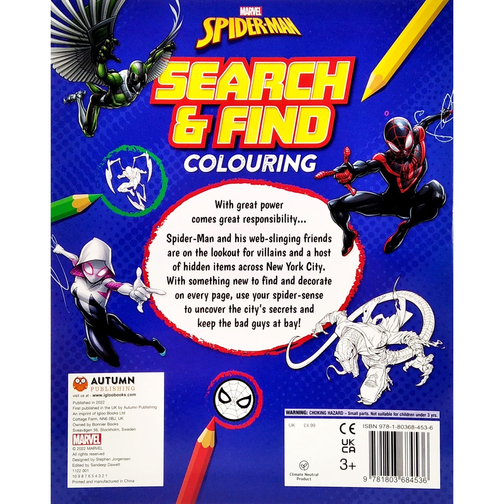 Marvel Spider-Man: Search & Find Colouring