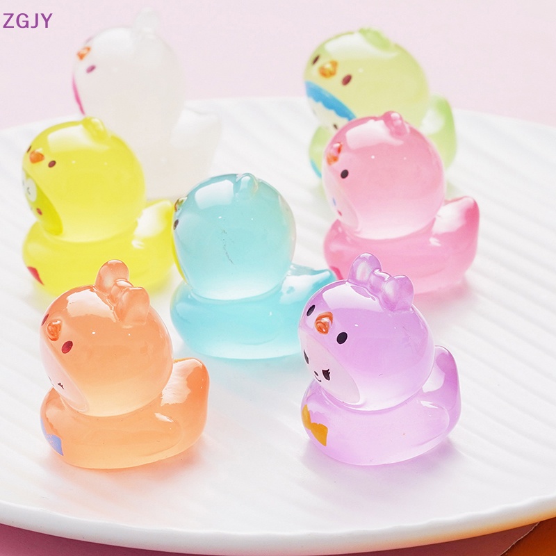 1 Tượng Vịt Con Phát Quang Xinh Xắn Dùng Để Trang Trí Tiểu Cảnh Mới