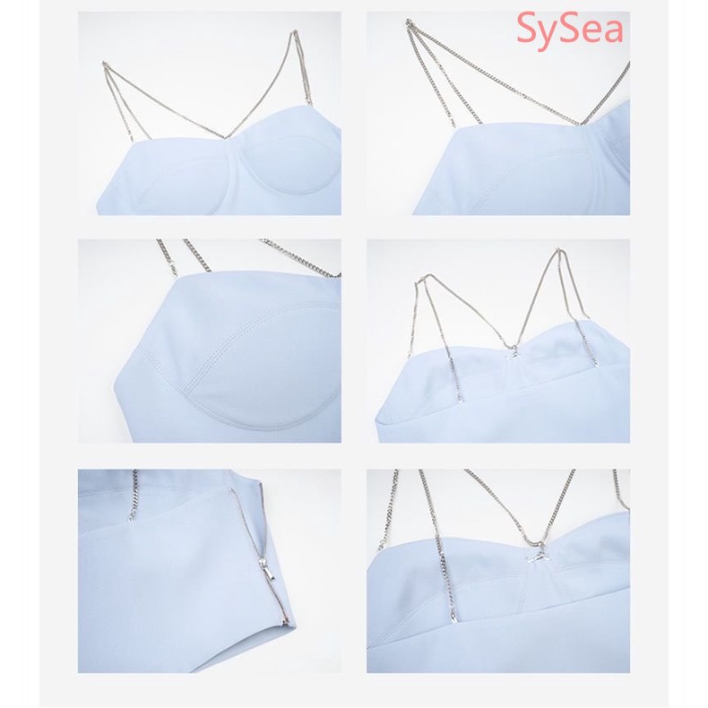 Áo Hai Dây Phối Dây Xích Thiết Kế Quyến Rũ Cho Nữ