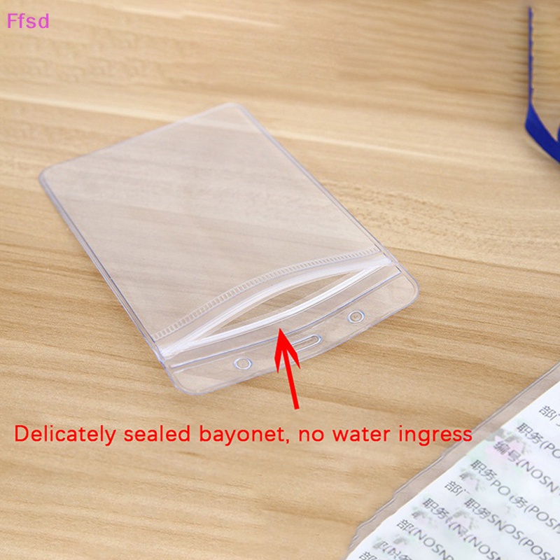 {Ffsd} Set 10 Túi Đựng Thẻ ID / Thẻ ID Đeo Trước Ngực Mềm Bóng Trong Suốt Chống Thấm Nước Bền Chống Va Chạm * Bán Chạy