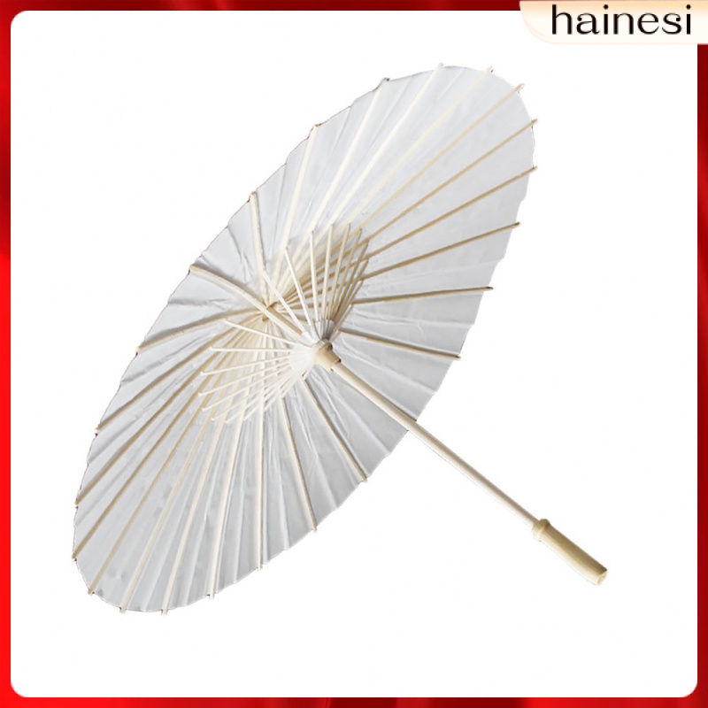 Dù Giấy Vẽ Tranh Sơn Dầu parasol Màu Trắng Phong Cách Châu Á Cổ Điển diy Cho Bé