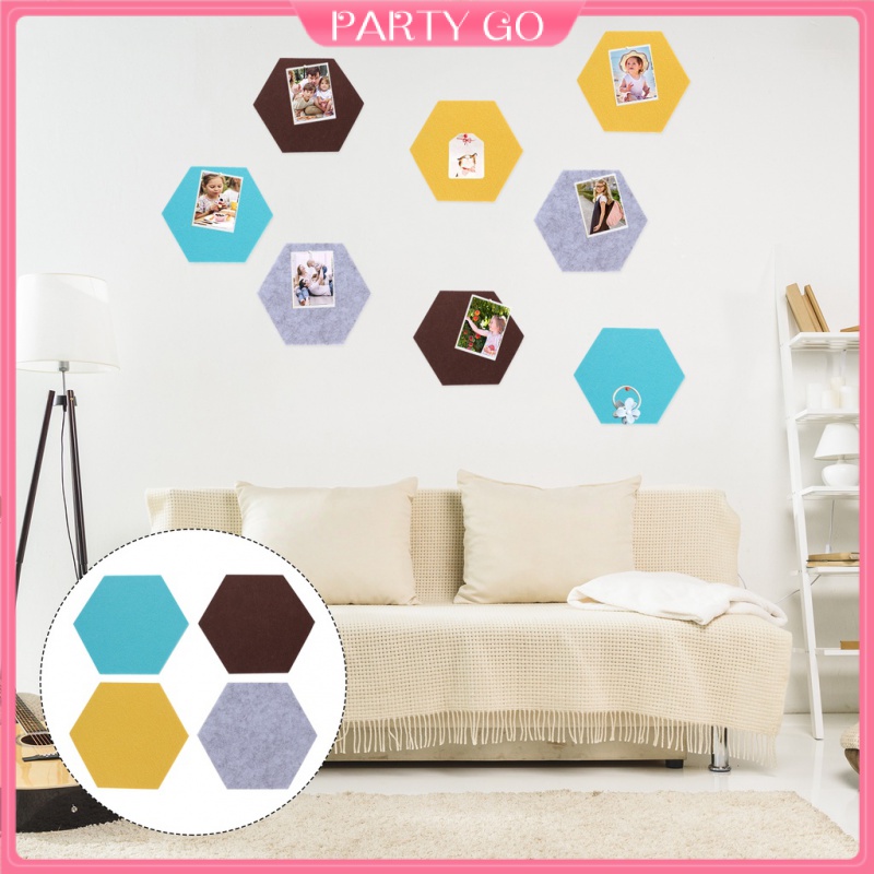 Set 8 Bảng Ghi Chú Dán Tường Hình Lục Giác