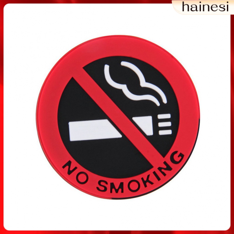 Set 10 Miếng Dán Tự Dính Bền Bỉ In Hình Biển Báo No Logo Cho Xe Hơi