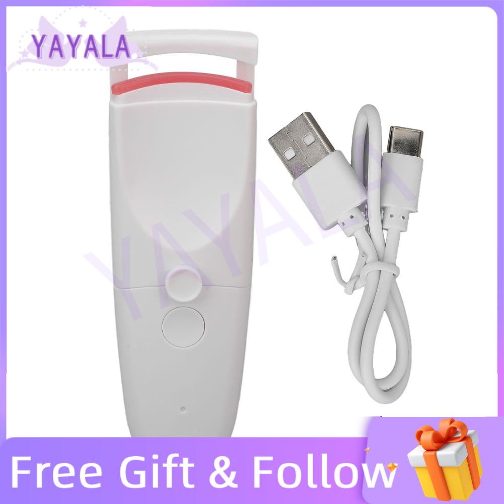 Yayala 2 Levels Heated Lash Curler 30S Quick Heating 24 Hours Long Lasting Rechargeable for Daily Makeup