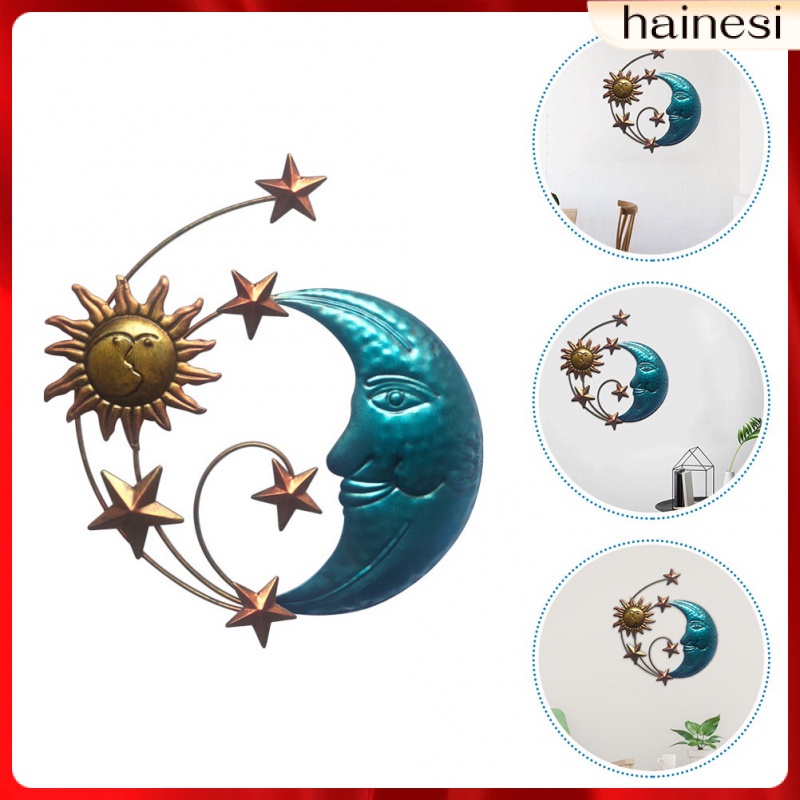 Biển Hiệu Treo Tường Trang Trí Hình Mặt Trăng Phong Cách Vintage