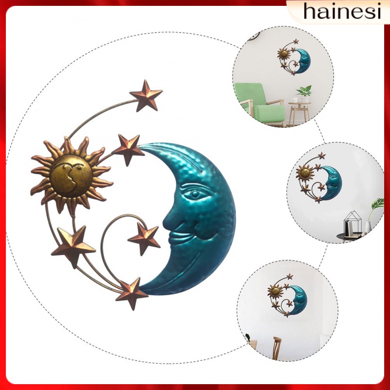 Biển Hiệu Treo Tường Trang Trí Hình Mặt Trăng Phong Cách Vintage