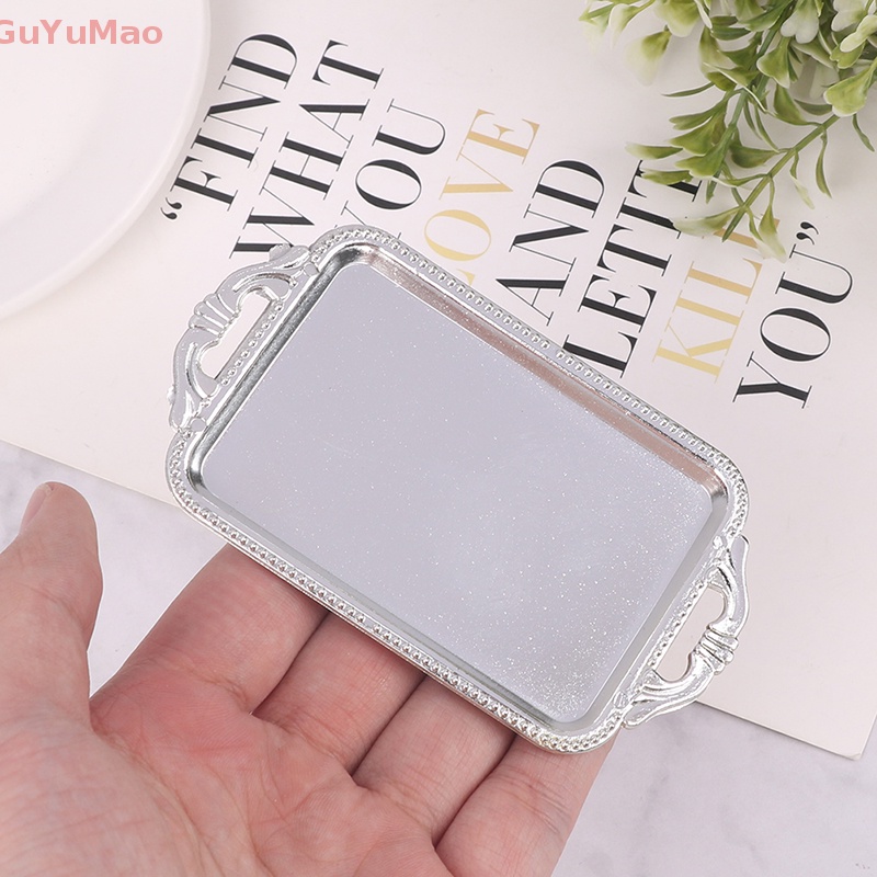 Bộ 2 Khay Trà Mini Bằng Nhựa Dùng Trang Trí Nhà Búp Bê