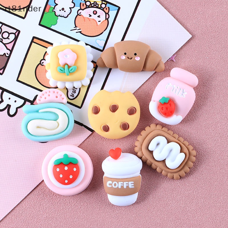 Rt Set 5 Kẹp Nhựa Hình Trái Cây Dễ Thương Trang Trí Ốp Điện Thoại / Tủ Lạnh DIY