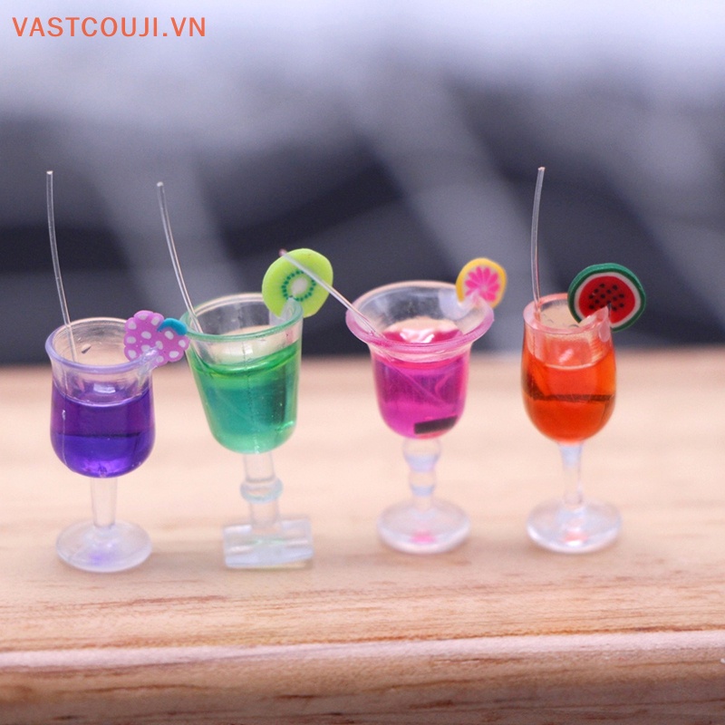 Set 4 Ly Nước Mini Tỉ Lệ 1: 6 Cho Nhà Búp Bê