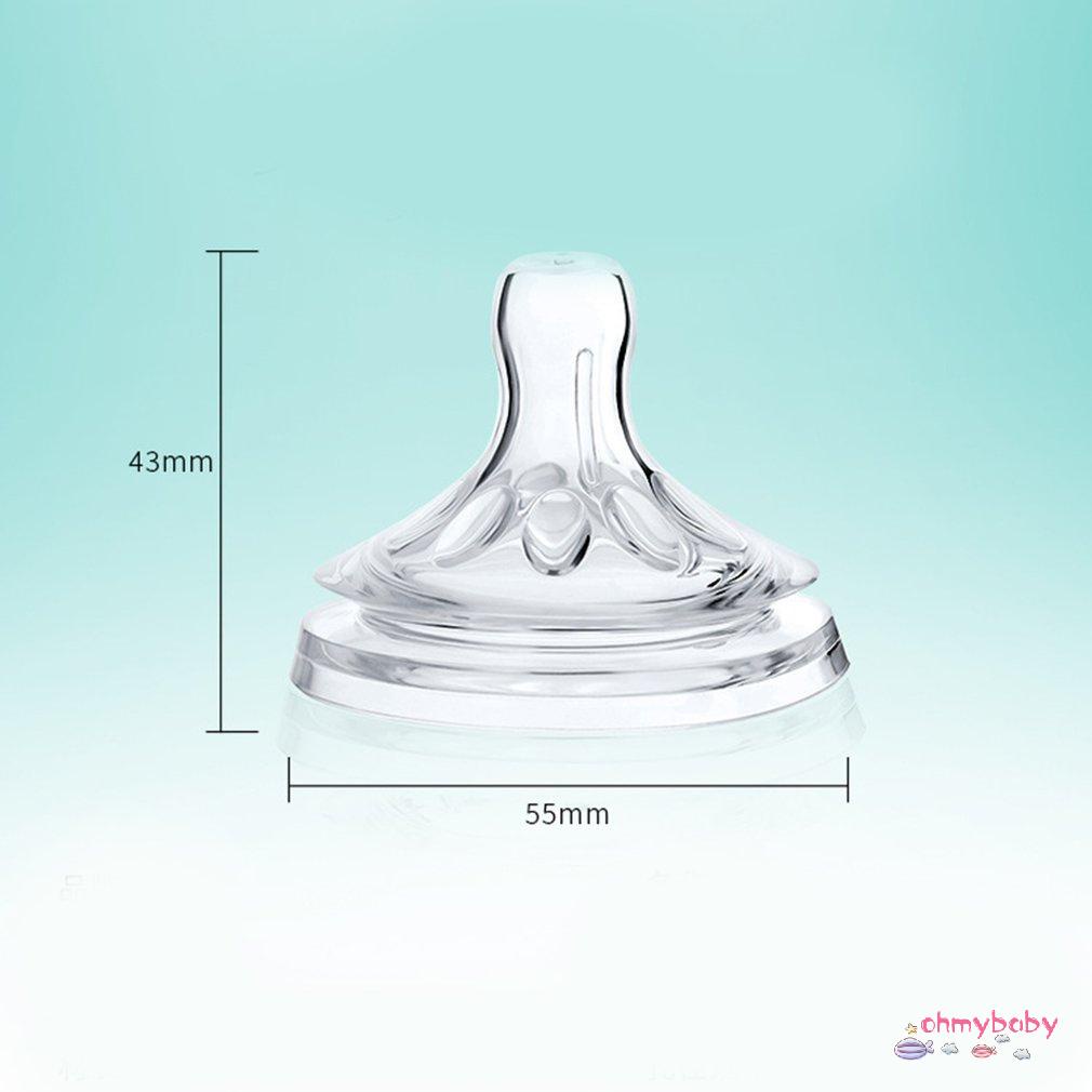 [InStock] Núm vú giả bằng silicon cho trẻ sơ sinh an toàn không độc hại Công cụ bé ăn đơn giản trong suốt mềm mại [Z/4]