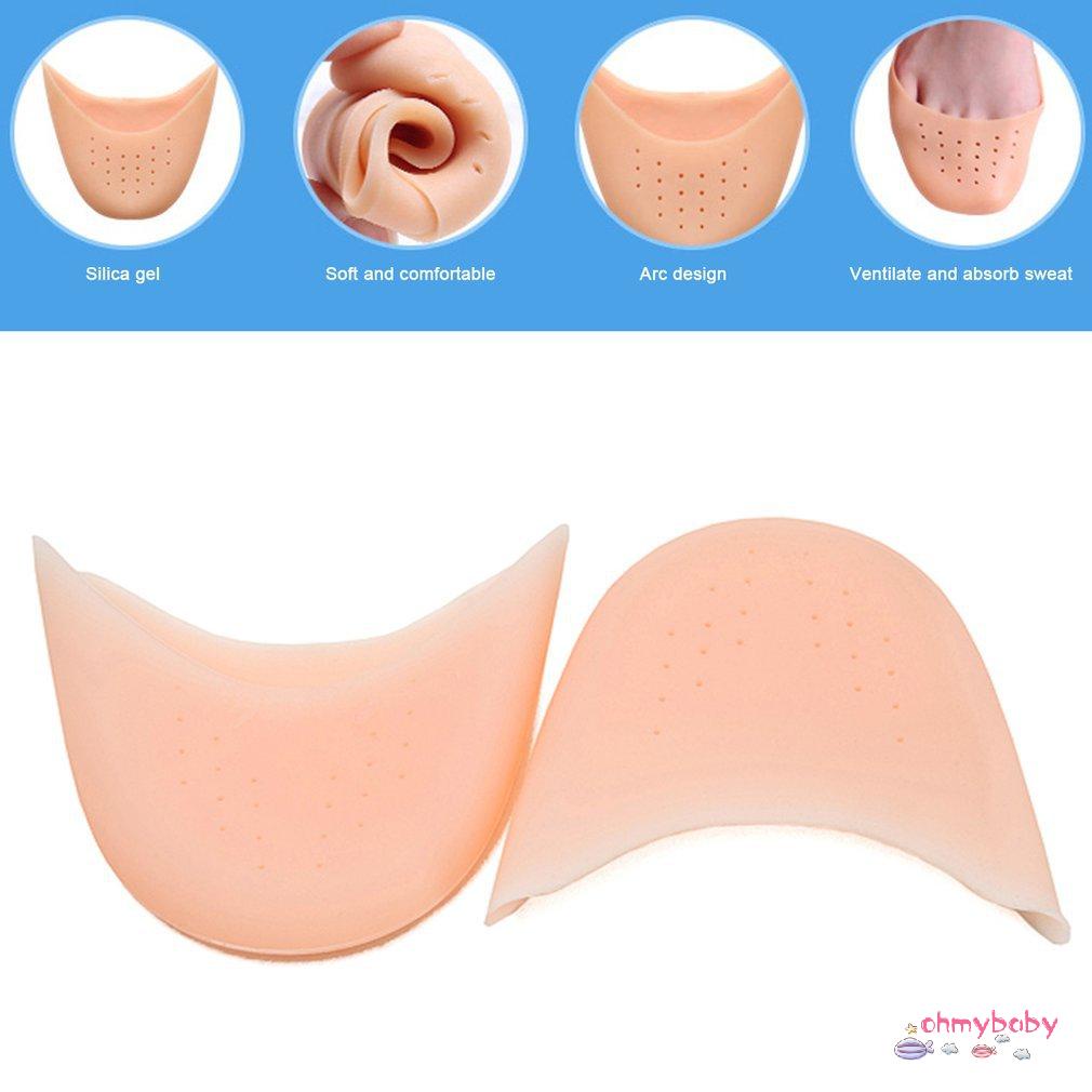[OMB] 1 Gel Silicone Ngón Chân Mũ Mềm Múa Ba Lê Pointe Vũ Lực Sĩ Miếng Lót Giày Thoáng Khí Đa Năng Cho Bé Gái Nữ Chăm Sóc Bàn [Z/9]
