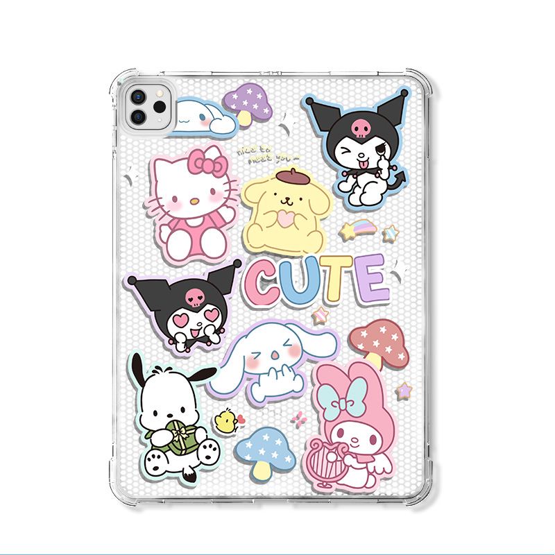 Ốp Máy Tính Bảng TPU Mềm Hình Sanrio Dễ Thương Có Khe Đựng Bút Cho iPad Gen10 7 / 8 / 9 10.2 "Air4 Air5 Pro11" Pro12.9 "mini6