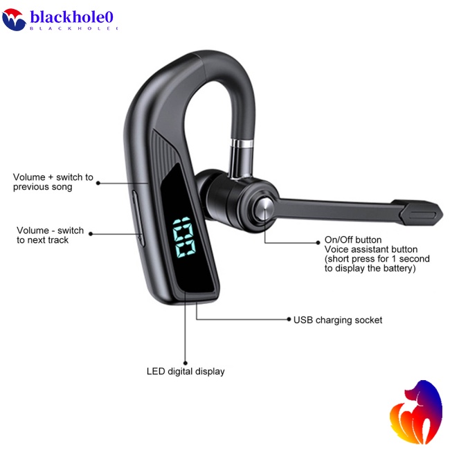 Tai Nghe Bluetooth BH V16 V9 Dùng Để Trả Lời Nói Với Hai Pin Có Màn Hình Kỹ Thuật Số Trái Phải