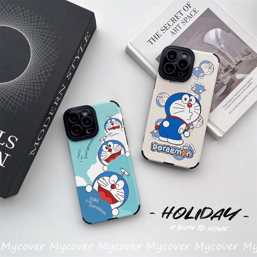 Ốp Điện Thoại TPU Dẻo Họa Tiết Hoạt Hình Doremon Dễ Thương Cho iPhone 11 13 12 14 Pro Max X XR Xs Max 6 7 8 Plus
