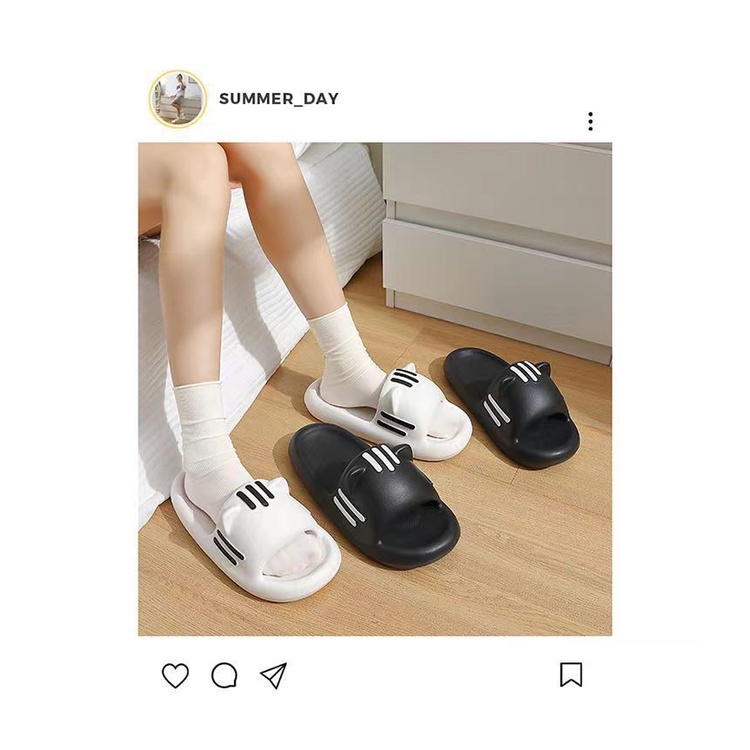 Dép Đi Trong Nhà Chống Trượt Hình Tai Mèo Dễ Thương Thời Trang Cho Nữ