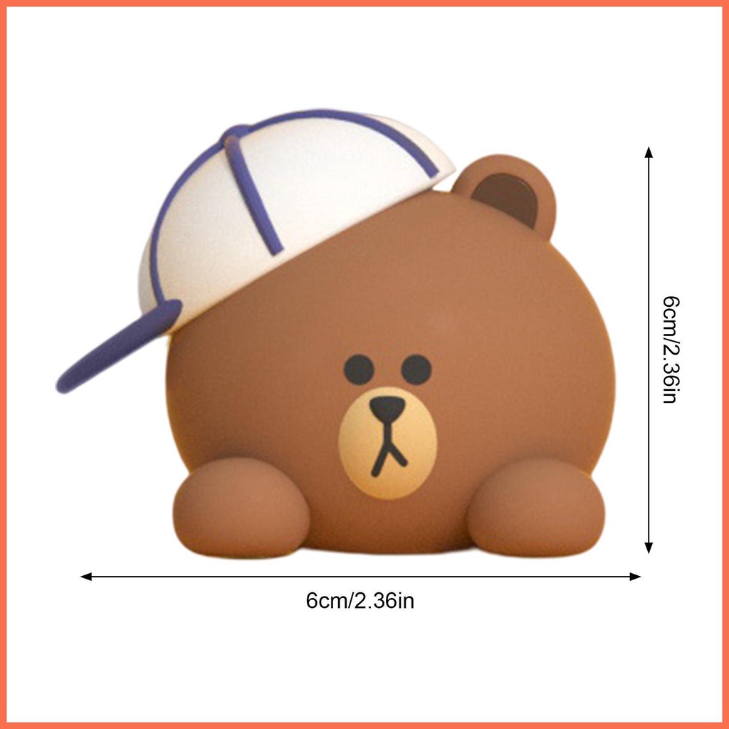 Line friends gấu nâu trang trí xe hơi hoạt hình dễ thương bảng điều khiển trung tâm trang trí nội thất xe hơi trang trí nội thất xe hơi
