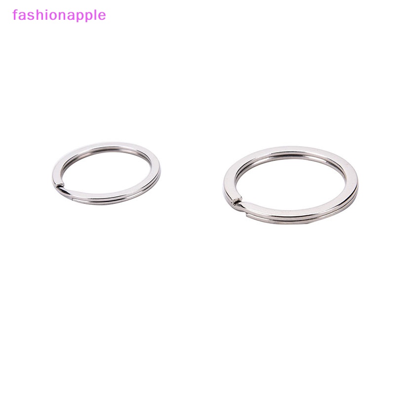 Set 100 Móc Khóa Tròn Bằng Thép Không Gỉ 2 Kích Cỡ